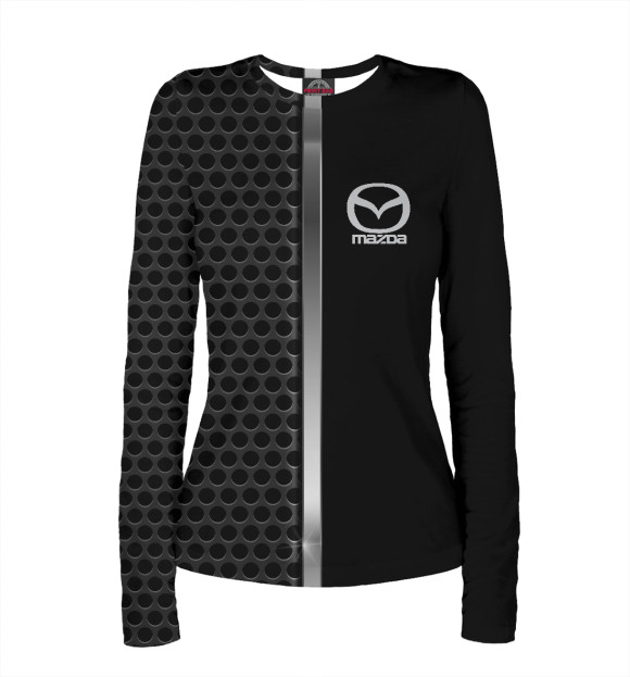 Женский лонгслив с изображением Mazda цвета Белый
