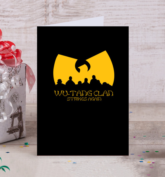 Открытка с изображением Wu-Tang Clan цвета Белый