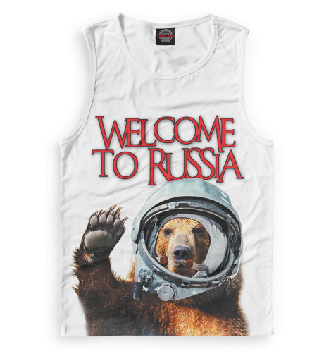 

Майки Print Bar, Белый, Welcome to Russia