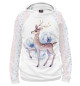 Женское худи Deer and flowers