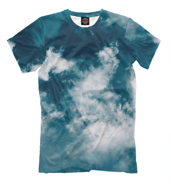 Мужская футболка с изображением Облака цвета Молочно-белый