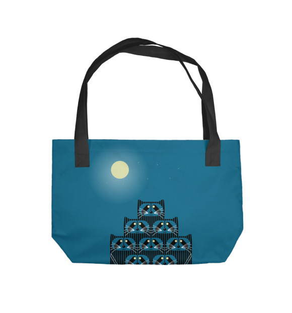 Пляжная сумка с притом Еноты цвета  Пляжная сумка с изображением Еноты цвета