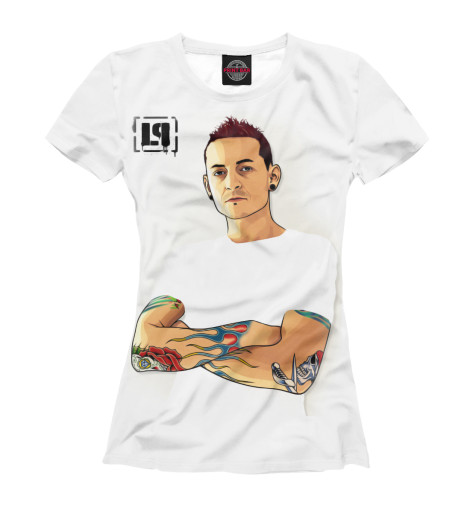 

Футболки Print Bar, Белый, Честер Беннингтон