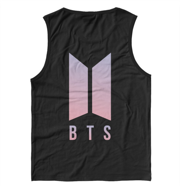 Мужская майка с изображением BTS психоделика цвета Белый