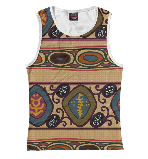 Майка для девочки с изображением Этническая африка цвета Белый