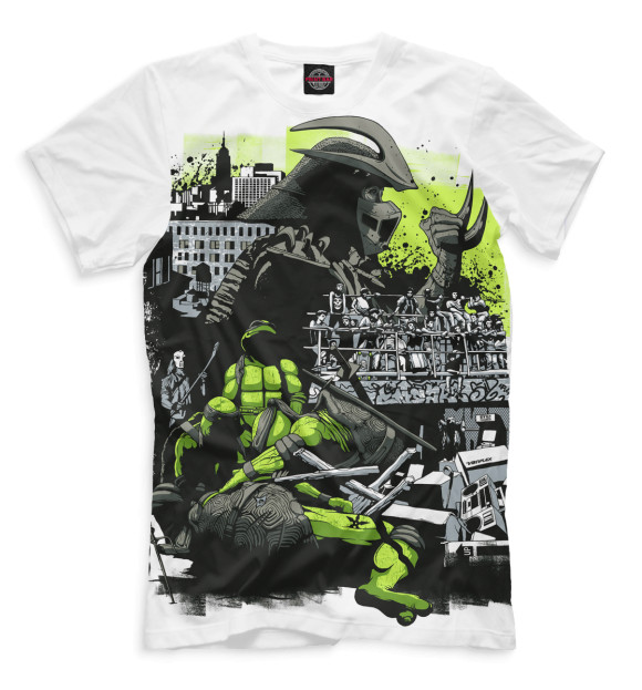 Футболка для мальчиков с изображением Черепашки цвета Черный