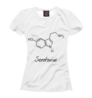 Женская футболка Химия серотонин