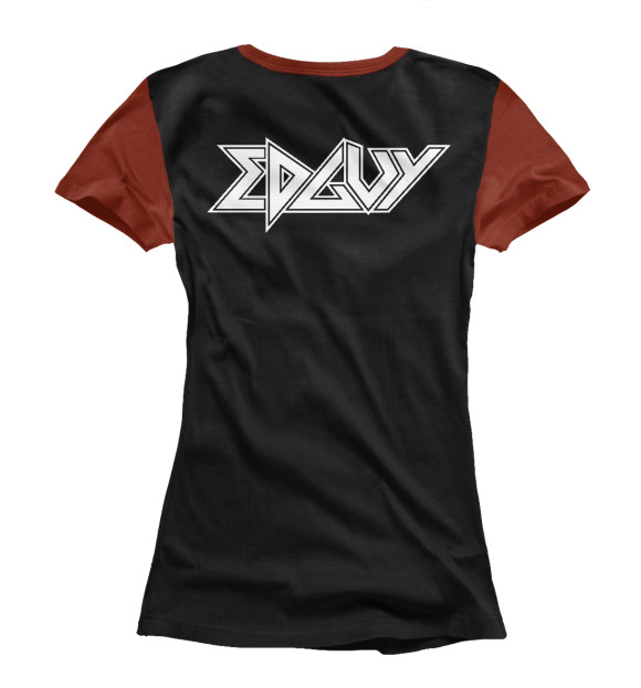 Футболка для девочек с изображением Edguy цвета Белый