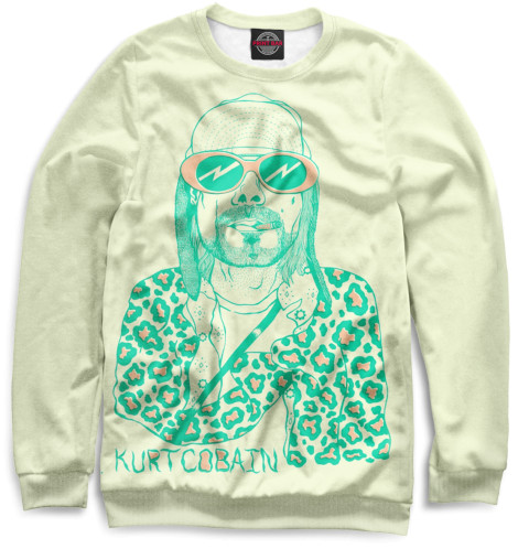 

Свитшоты Print Bar, Белый, Kurt Cobain