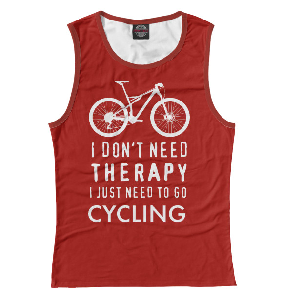 Женская майка с изображением Go cycling! цвета Белый