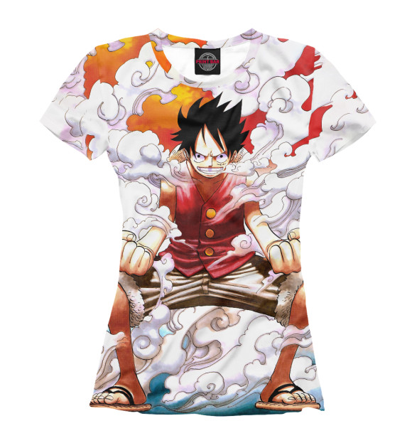 Женская футболка с изображением One Piece цвета Белый