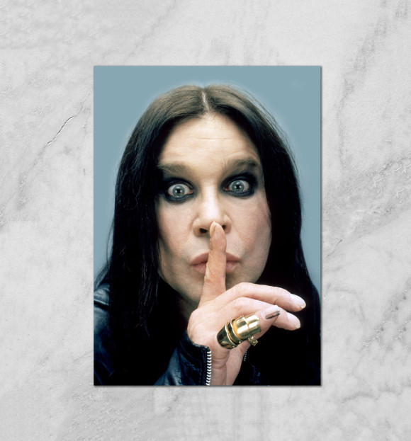 Плакат с притом Ozzy Osbourne цвета Белый Плакат с изображением Ozzy Osbourne цвета Белый