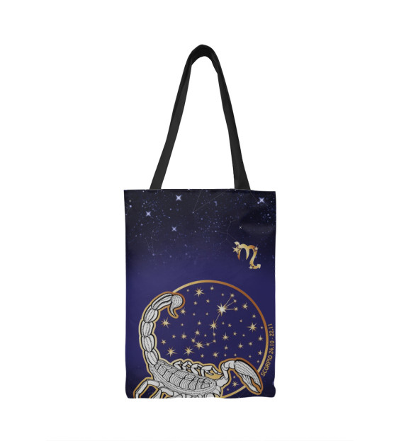 Сумка-шоппер с изображением Скорпион цвета 