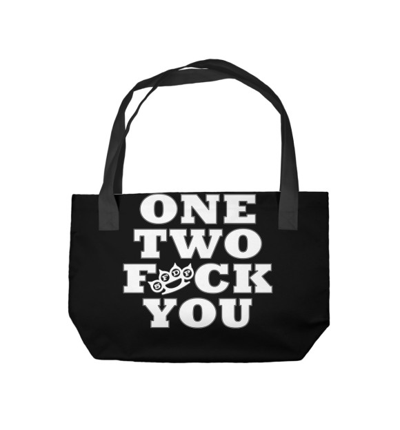 Пляжная сумка с изображением Five Finger Death Punch цвета 