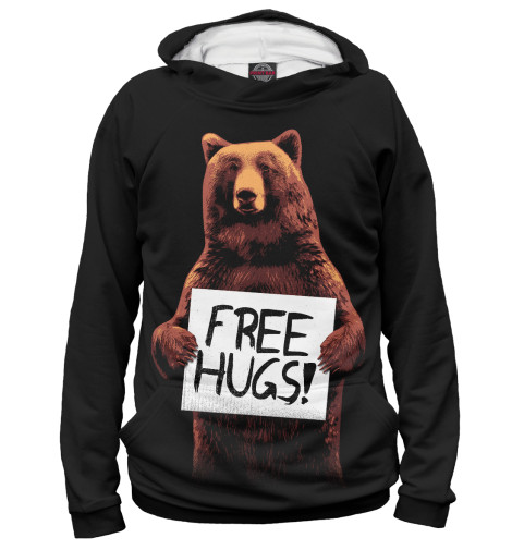 

Худи Print Bar, Белый, Медвежьи обьятия