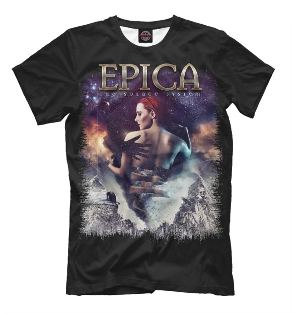 Футболка для мальчиков с изображением EPICA цвета Черный