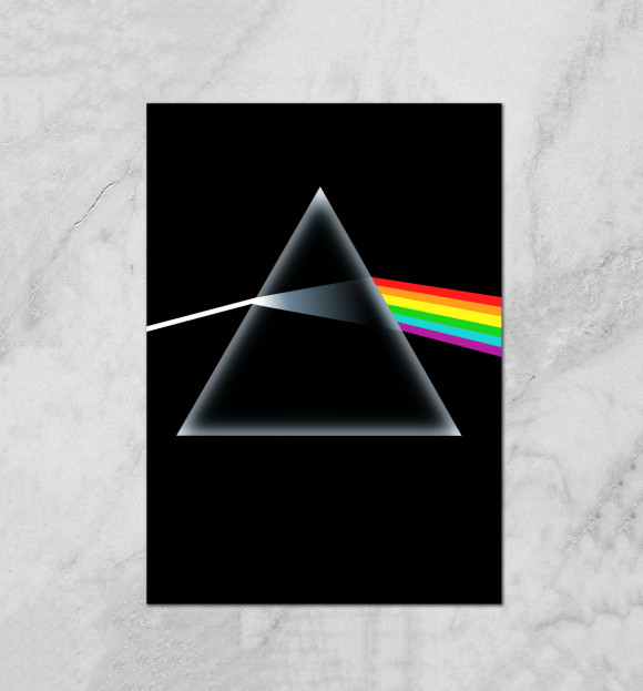 Плакат с изображением Pink Floyd цвета Белый