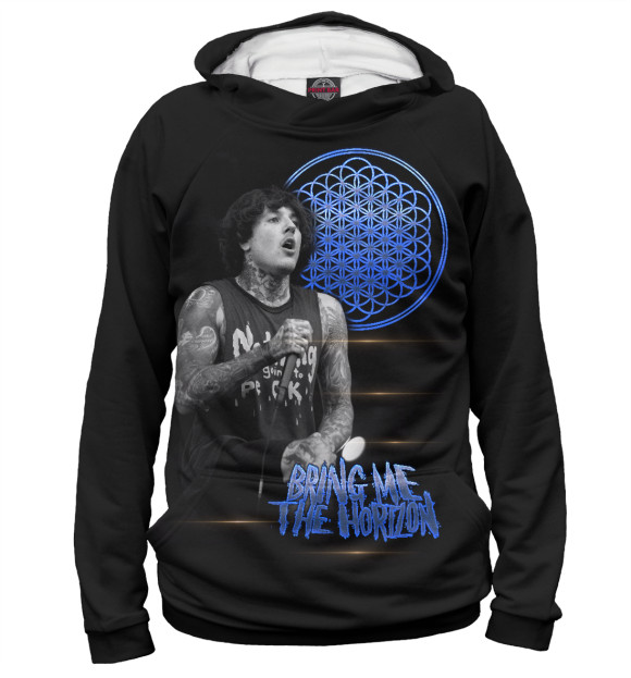 Мужское худи с изображением Bring Me the Horizon цвета Белый