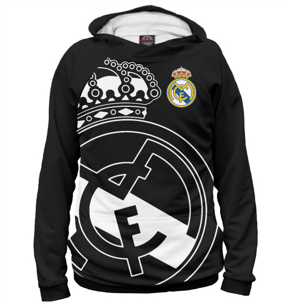 Женское худи с притом Real Madrid exclusive цвета Белый Женское худи с изображением Real Madrid exclusive цвета Белый