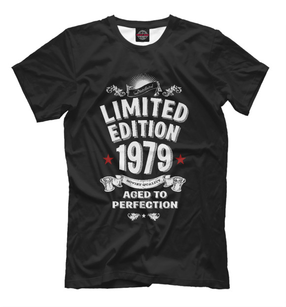 Мужская футболка с изображением Ограниченная серия 1979 цвета Черный