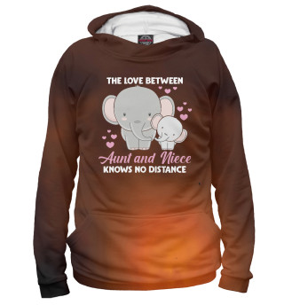 Женское худи Aunt and Love Elephant
