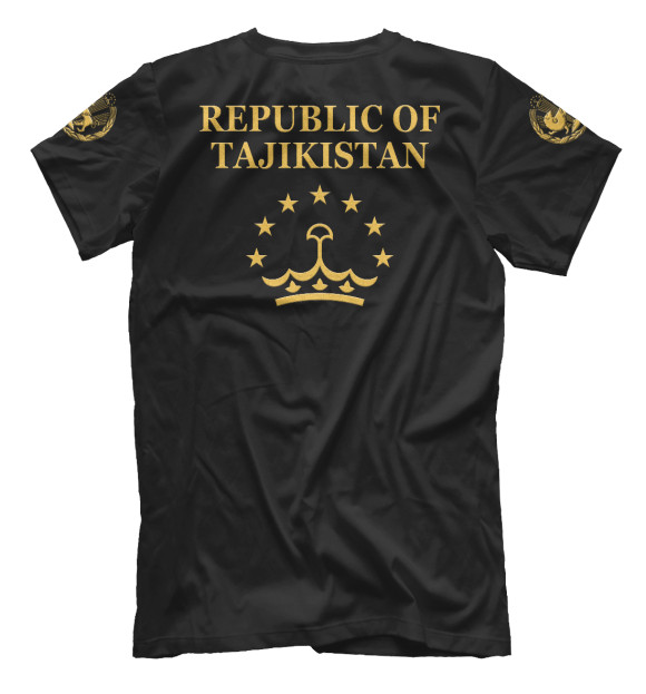 Мужская футболка с изображением Republic of Tajikistan цвета Белый