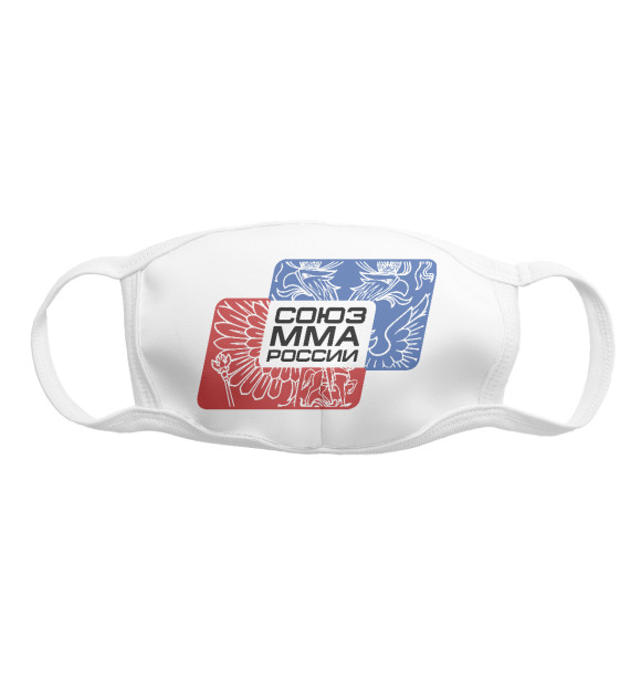 Маска тканевая с изображением Союз MMA России цвета Белый