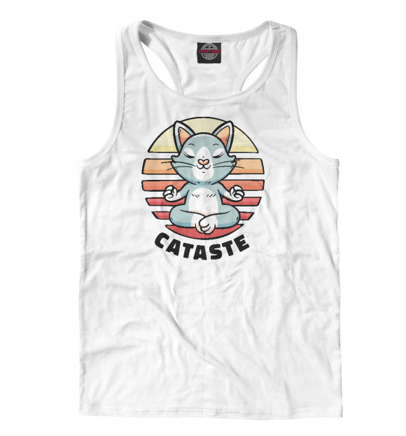 Мужская майка-борцовка с изображением Namaste цвета Белый