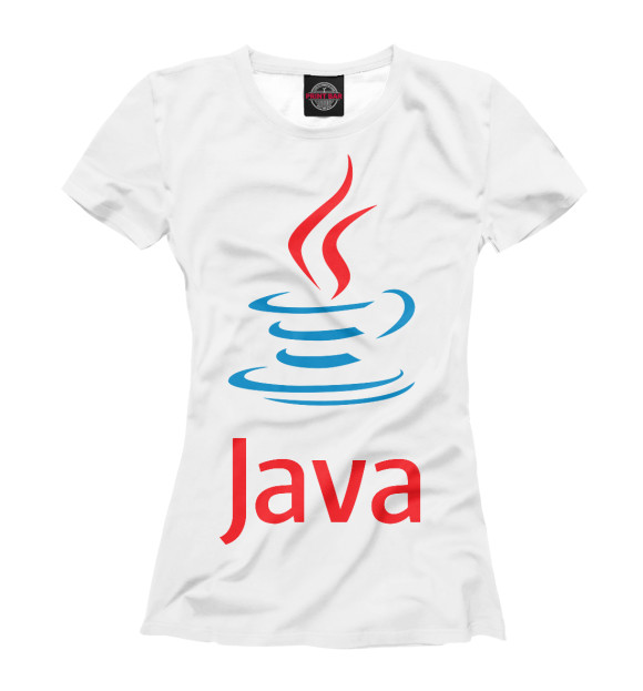 Женская футболка с изображением Java цвета Белый