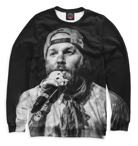 Мужской свитшот с притом Fred Durst цвета Белый Мужской свитшот с изображением Fred Durst цвета Белый