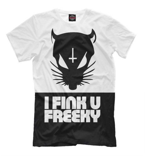 

Футболки Print Bar, Молочно-белый, i fink u freeky