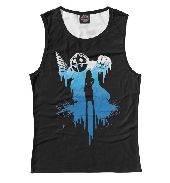 Женская майка с изображением Bioshock цвета Белый