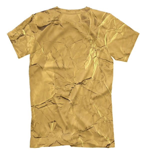 Мужская футболка с изображением Золотая фольга цвета Белый