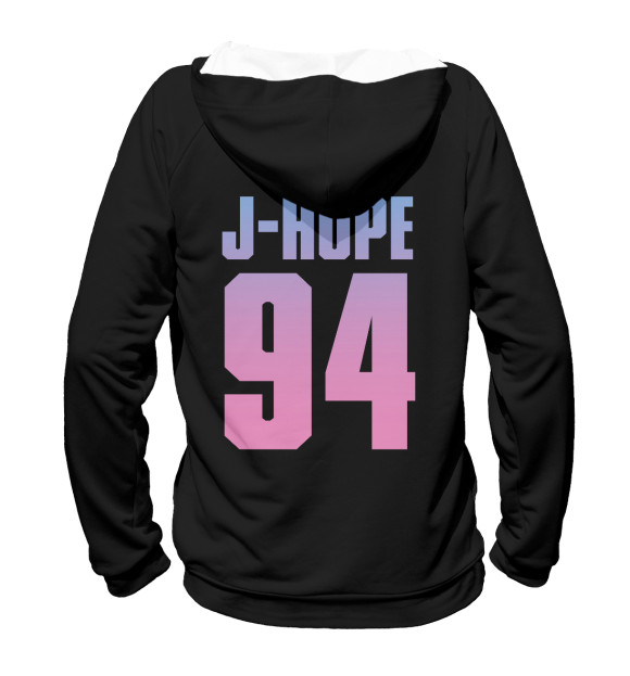 Женское худи с изображением BTS J-hope цвета Белый