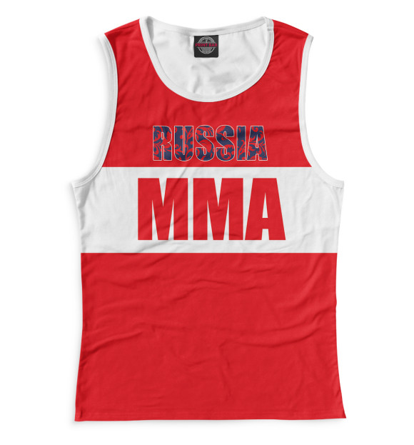 Женская майка с изображением MMA Russia цвета Белый