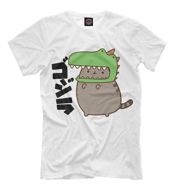 Мужская футболка с изображением Pusheen цвета Молочно-белый