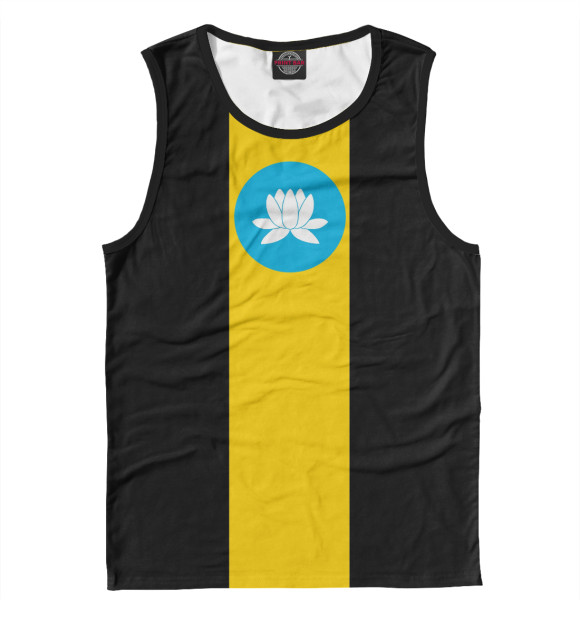 Майка для мальчика с изображением Калмыцкий флаг цвета Белый