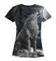 Женская футболка Волк с рунами