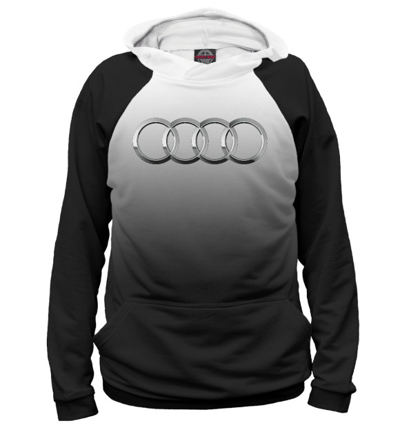 Мужское худи с изображением Audi цвета Белый