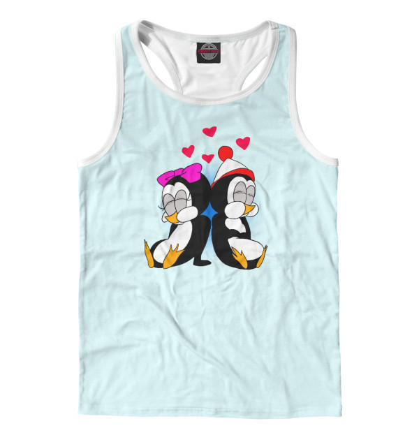 Мужская майка-борцовка с притом Chilly Willy цвета Белый Мужская майка-борцовка с изображением Chilly Willy цвета Белый