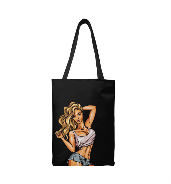 Сумка-шоппер с изображением Спортивная девушка цвета 