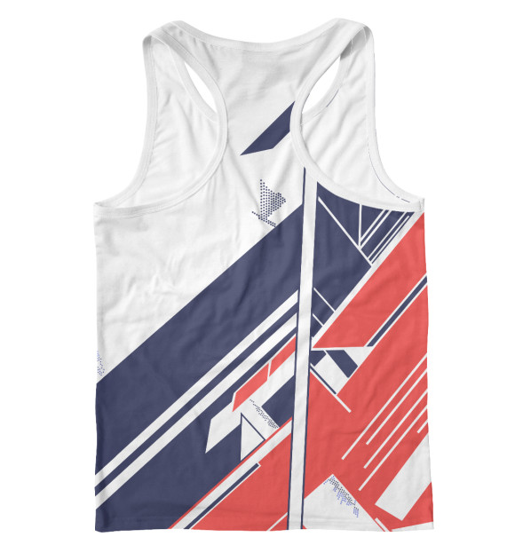 Мужская майка-борцовка с изображением Russia цвета Белый