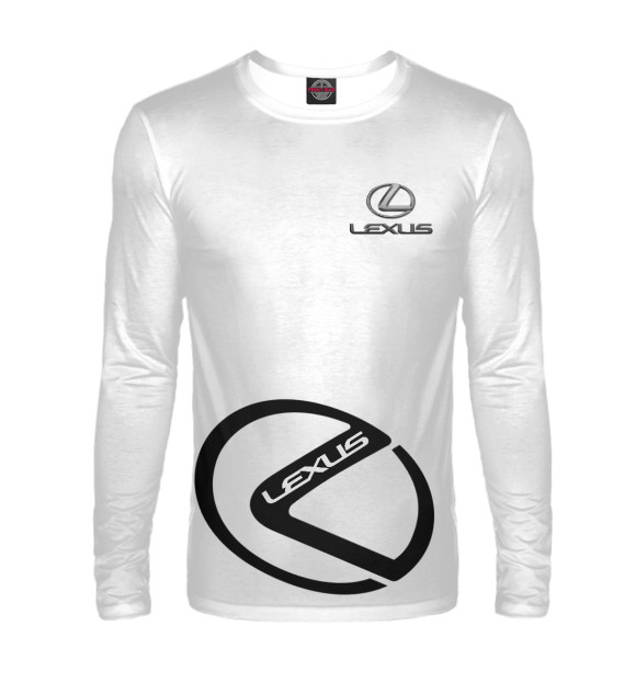 Мужской лонгслив с изображением Lexus цвета Белый