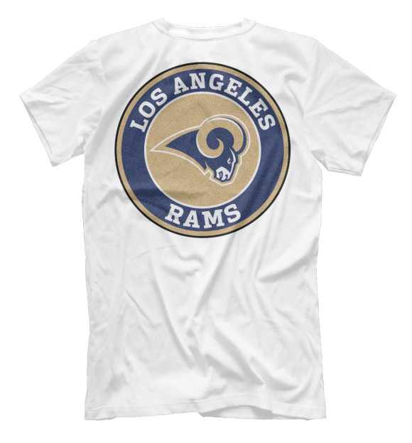 Мужская футболка с изображением Los Angeles Rams цвета Белый