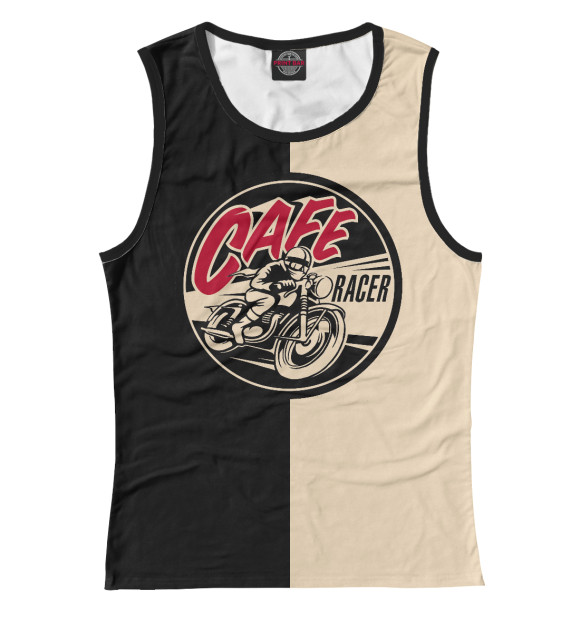 Майка для девочки с изображением Cafe Racer цвета Белый