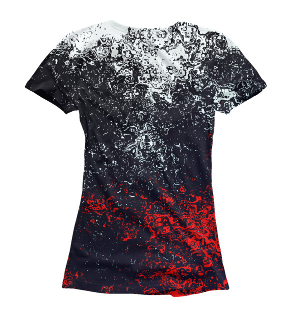 Женская футболка с изображением Брызги красок цвета Белый