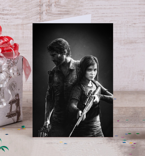 Открытка с изображением The Last of Us цвета Белый