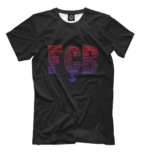 Футболки Print Bar, Черный, FC Barсelona