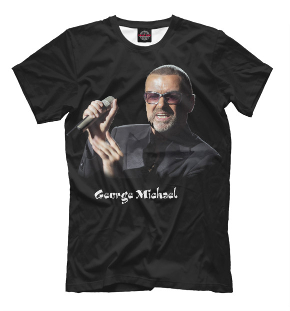 Мужская футболка с изображением George Michael цвета Черный
