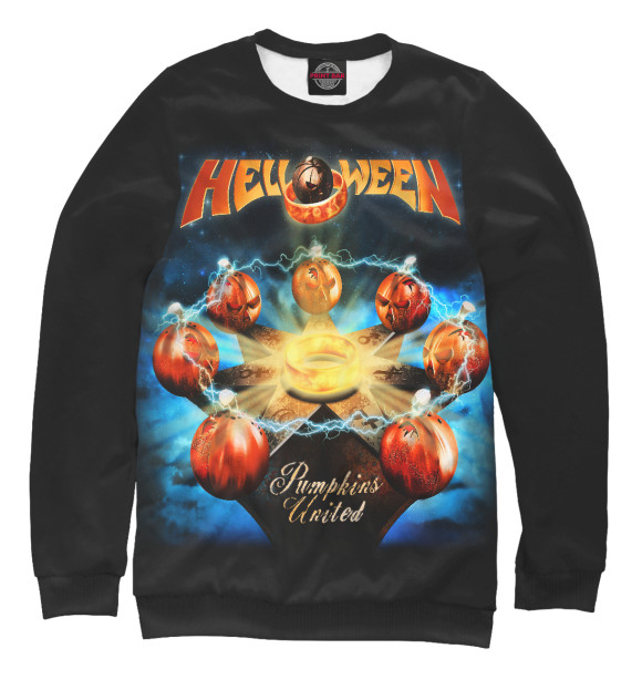 Свитшот для мальчиков с изображением Helloween цвета Белый